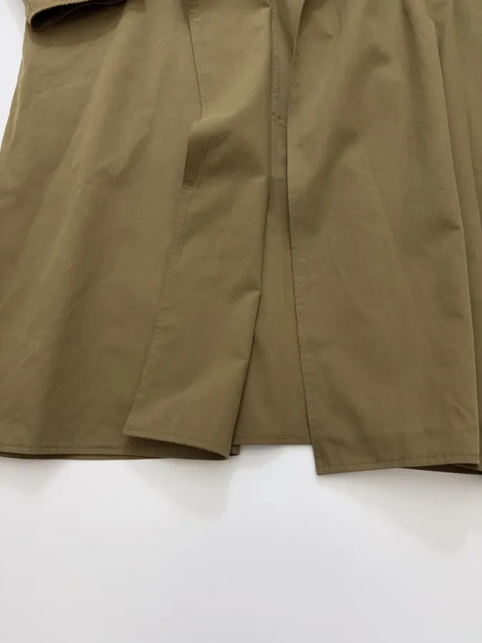 The Row Cotton Aurore trench coat with structured silhouette, diagonal front closure, and three-quarter sleeves in As Shown, product view 18