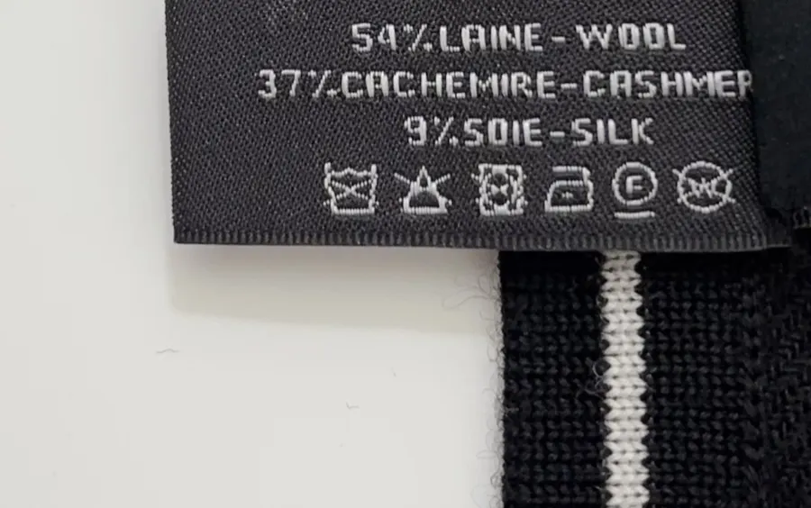 CHANEL Black square scarf in Black, product view 16