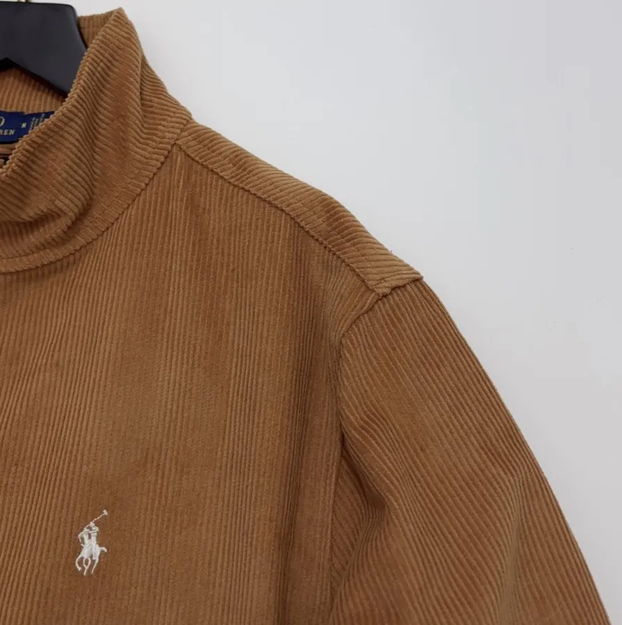 Polo Ralph Lauren Camel Corduroy Stand-Collar Harrington Jacket in Camel, product view 03