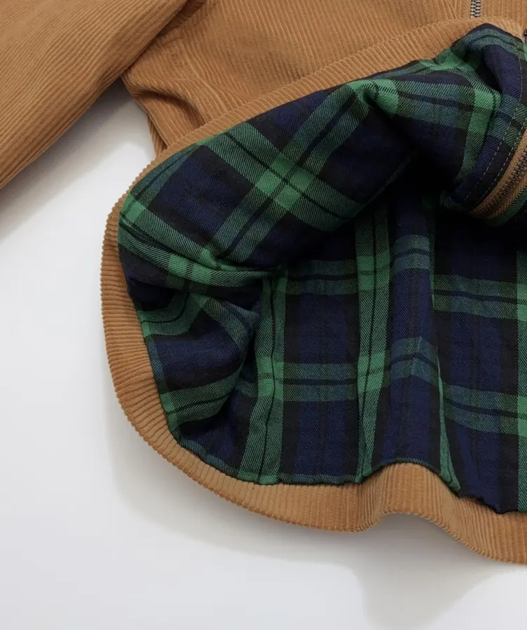 Polo Ralph Lauren Camel Corduroy Stand-Collar Harrington Jacket in Camel, product view 09