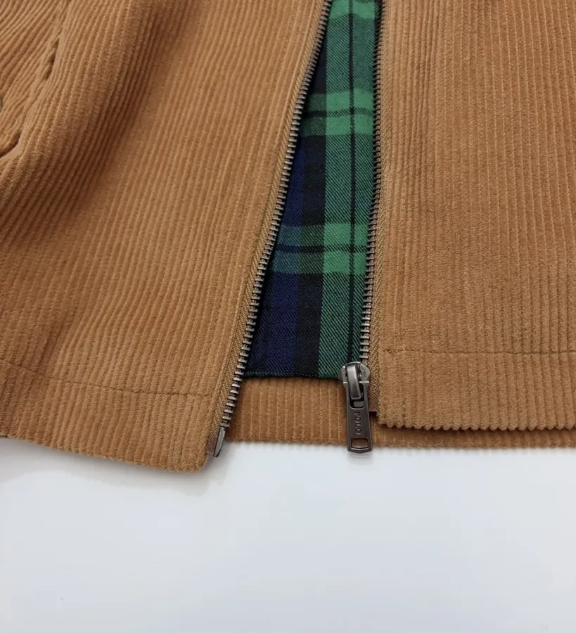 Polo Ralph Lauren Camel Corduroy Stand-Collar Harrington Jacket in Camel, product view 12