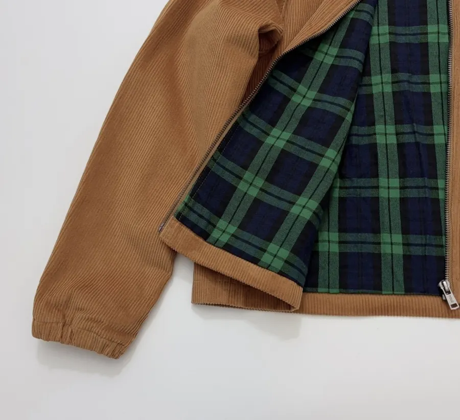 Polo Ralph Lauren Camel Corduroy Stand-Collar Harrington Jacket in Camel, product view 13