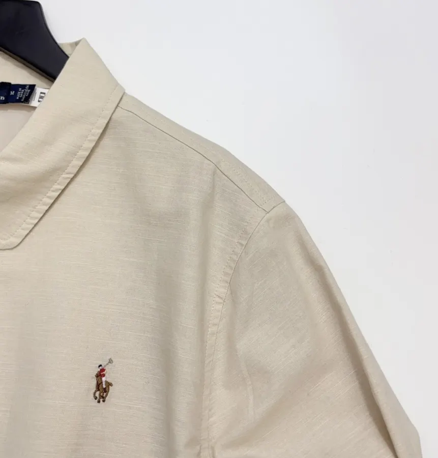 Polo Ralph Lauren 米白色翻领拉链哈灵顿夹克，象牙白，商品图 3
