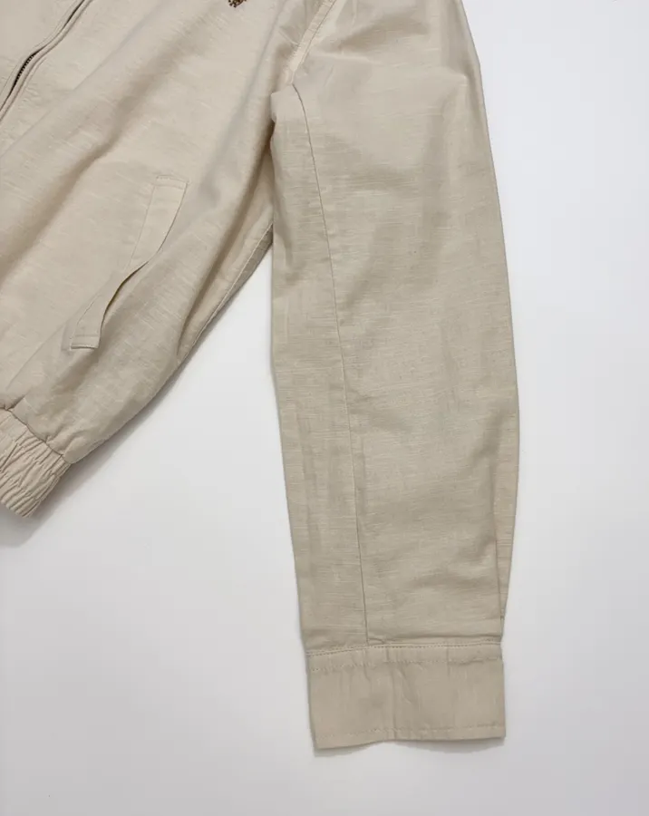 Polo Ralph Lauren 米白色翻领拉链哈灵顿夹克，象牙白，商品图 6