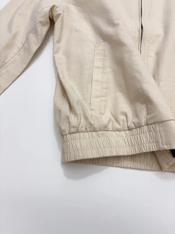Polo Ralph Lauren 米白色翻领拉链哈灵顿夹克，象牙白，商品图 9