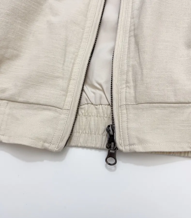 Polo Ralph Lauren 米白色翻领拉链哈灵顿夹克，象牙白，商品图 12