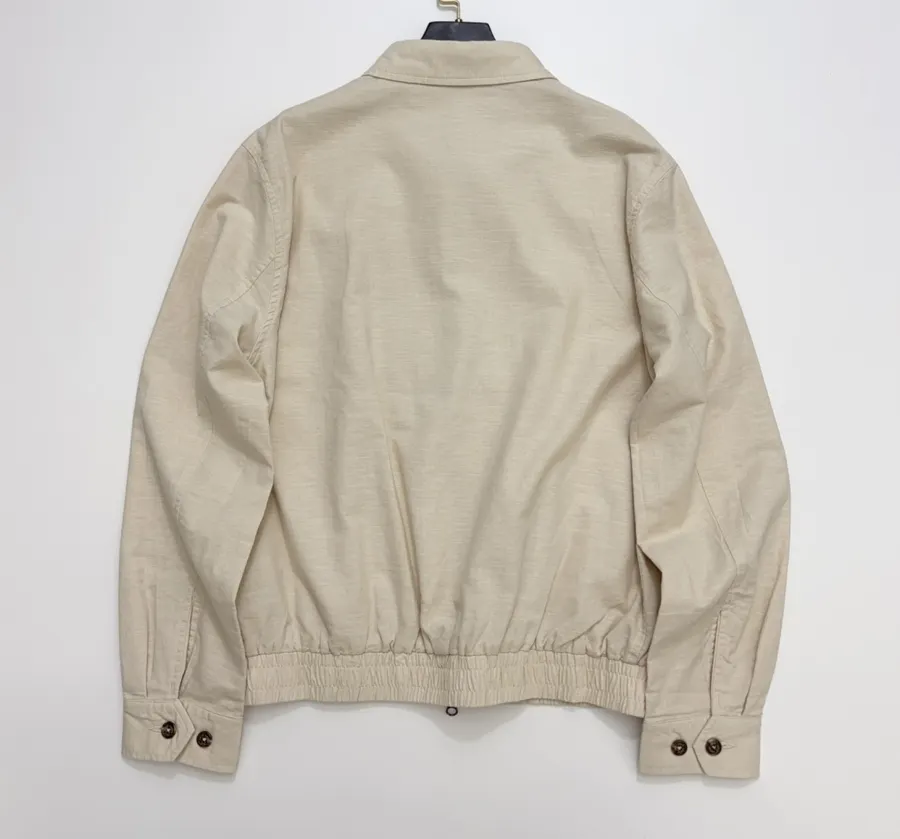 Polo Ralph Lauren 米白色翻领拉链哈灵顿夹克，象牙白，商品图 14