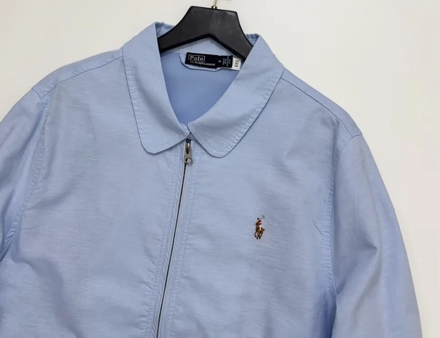 Polo Ralph Lauren 浅蓝色翻领拉链哈灵顿夹克，浅蓝色，商品图 2