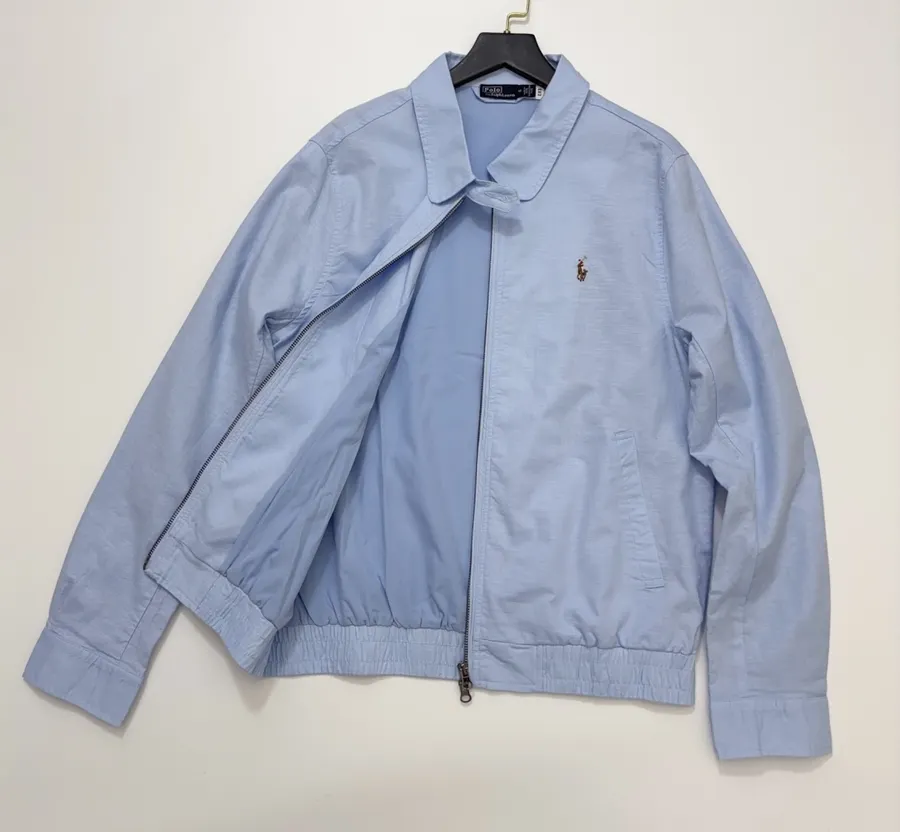 Polo Ralph Lauren 浅蓝色翻领拉链哈灵顿夹克，浅蓝色，商品图 13