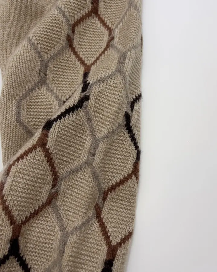 Loro Piana Jacquard knit wool crewneck top in As Shown, product view 05
