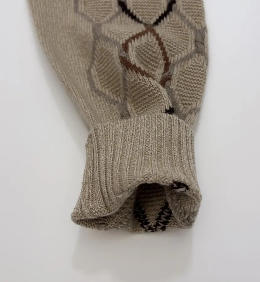 Loro Piana Jacquard knit wool crewneck top in As Shown, product view 07