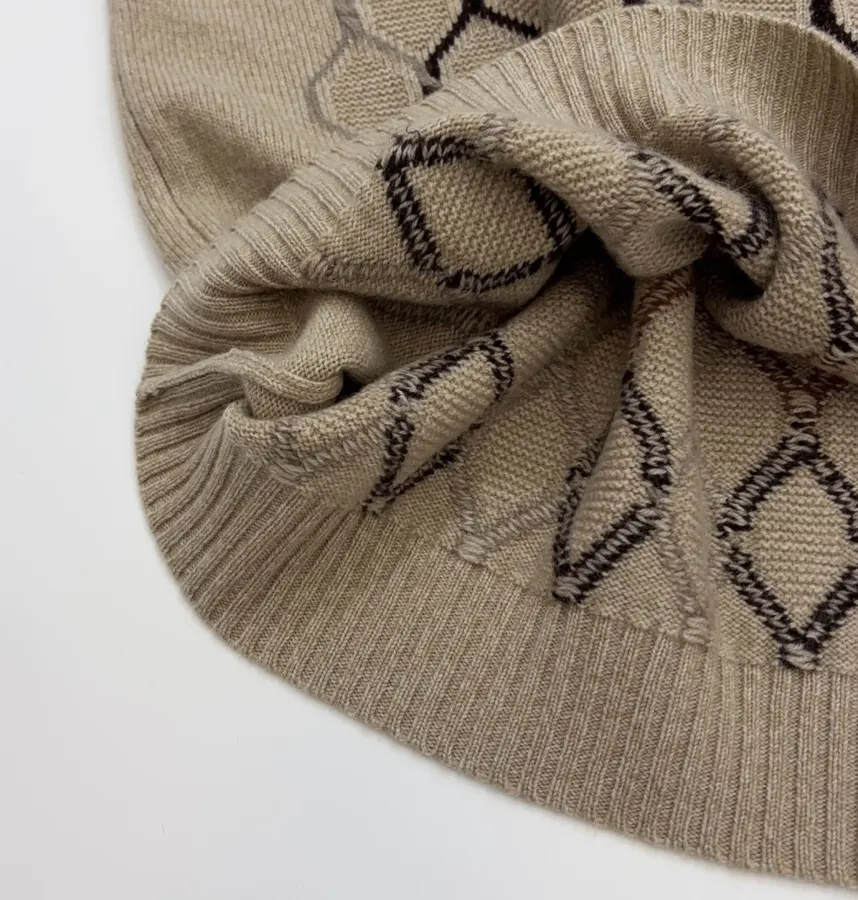 Loro Piana Jacquard knit wool crewneck top in As Shown, product view 11