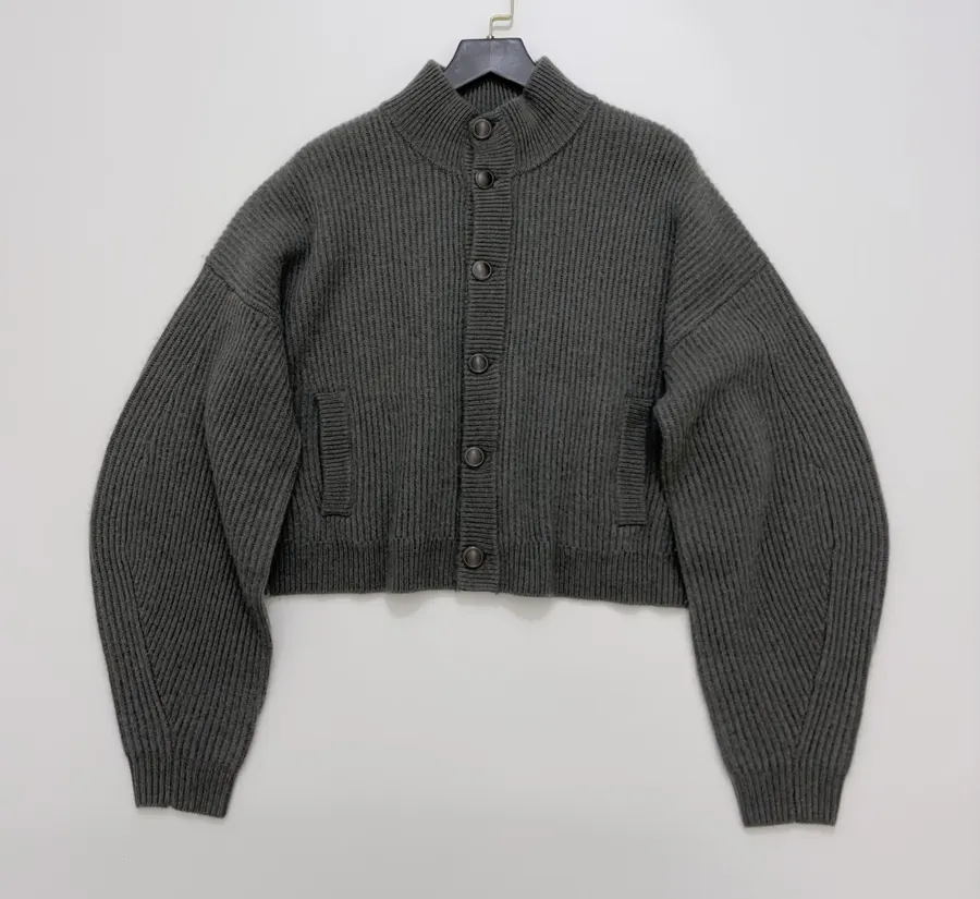 Brunello Cucinelli Collarless button-front ribbed knit cardigan in As Shown, product view 01