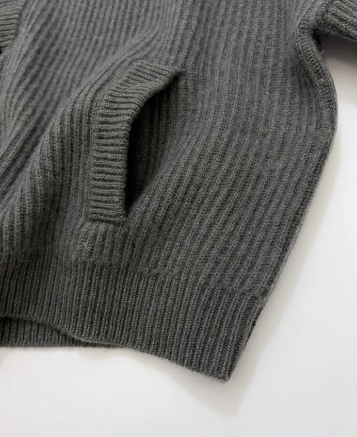 Brunello Cucinelli Collarless button-front ribbed knit cardigan in As Shown, product view 13