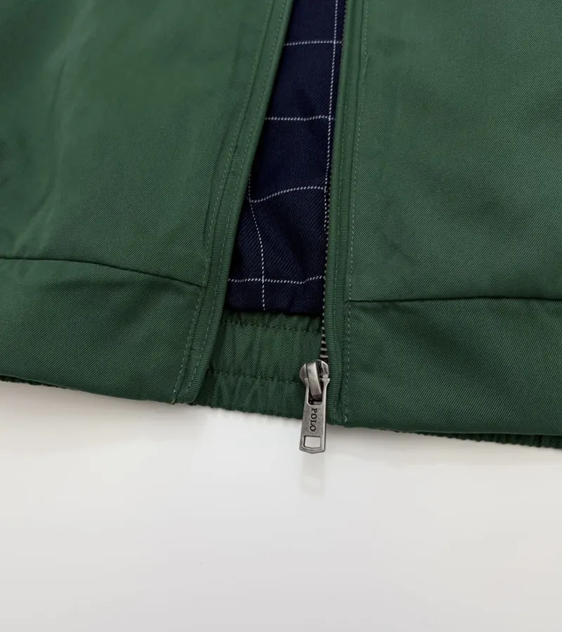 Polo Ralph Lauren Green Cotton Collared Zip Harrington Jacket in Green, product view 11