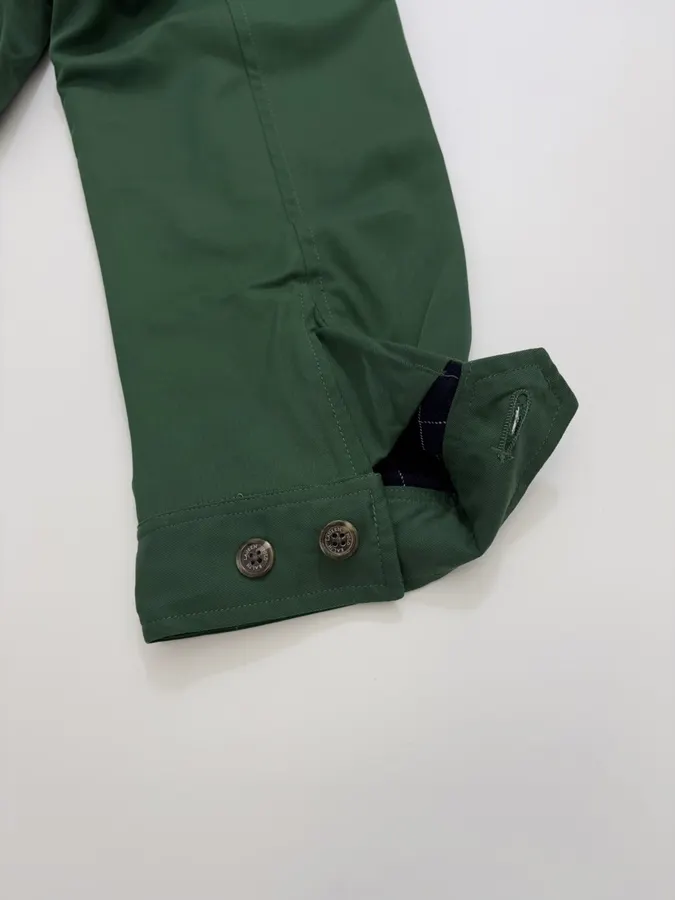 Polo Ralph Lauren Green Cotton Collared Zip Harrington Jacket in Green, product view 17