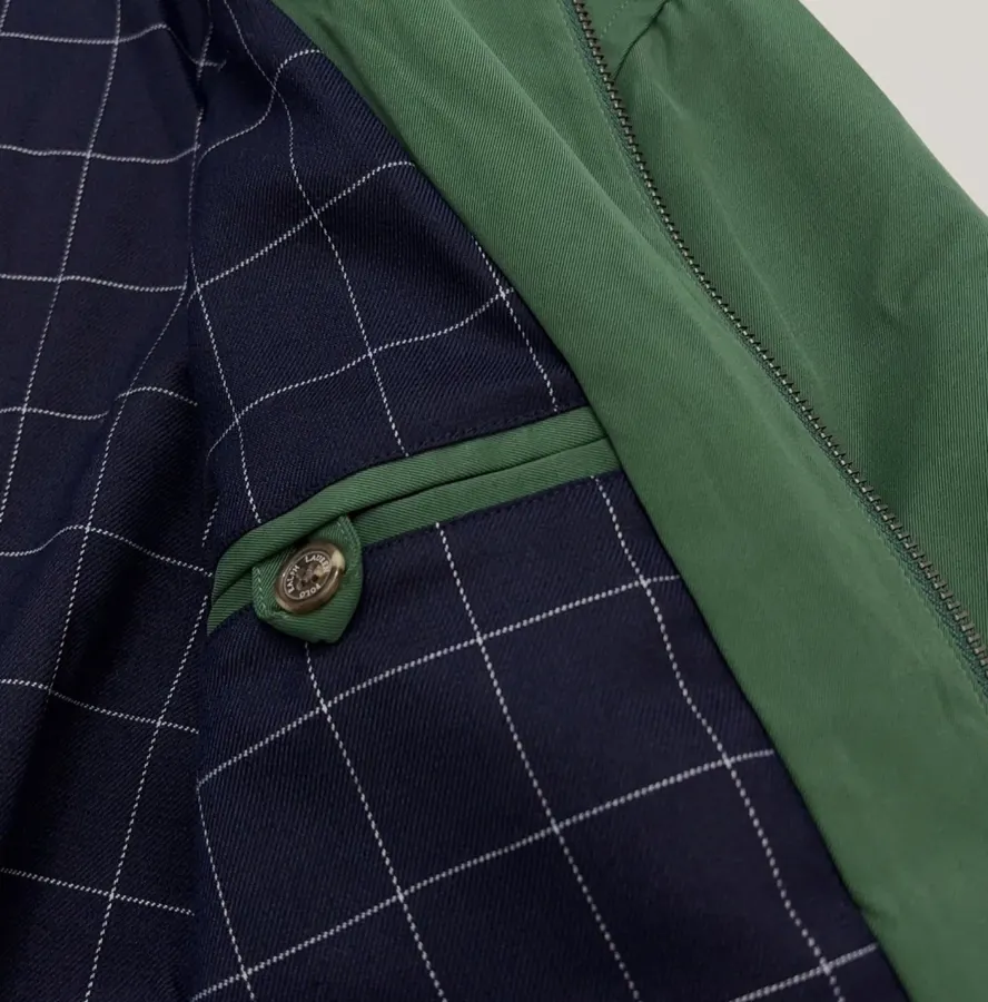 Polo Ralph Lauren Green Cotton Collared Zip Harrington Jacket in Green, product view 18