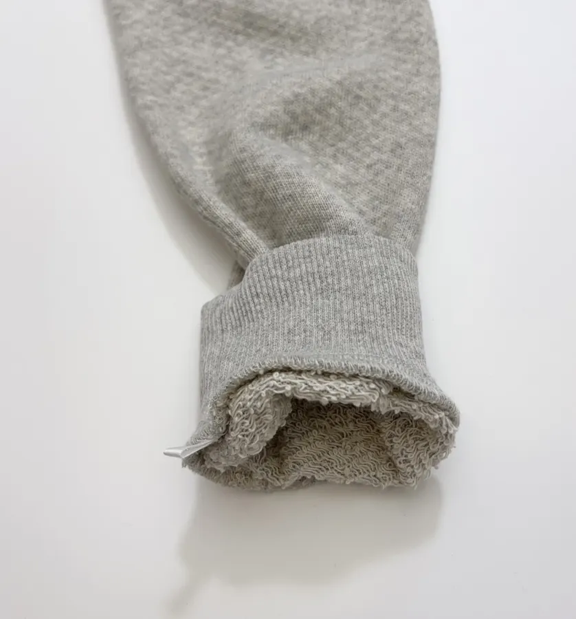 Heather Grey Terry-Lined Zip Hoodie in Heather Grey, product view 07