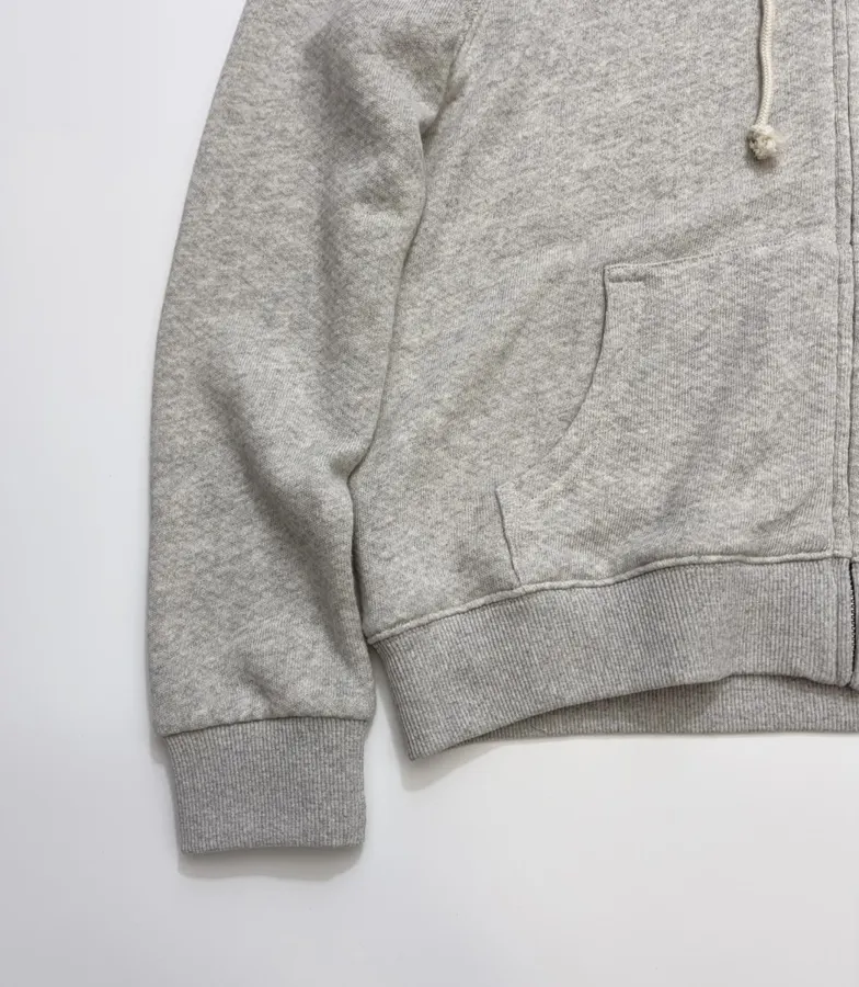 Heather Grey Terry-Lined Zip Hoodie in Heather Grey, product view 08