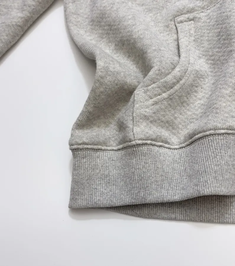 Heather Grey Terry-Lined Zip Hoodie in Heather Grey, product view 09