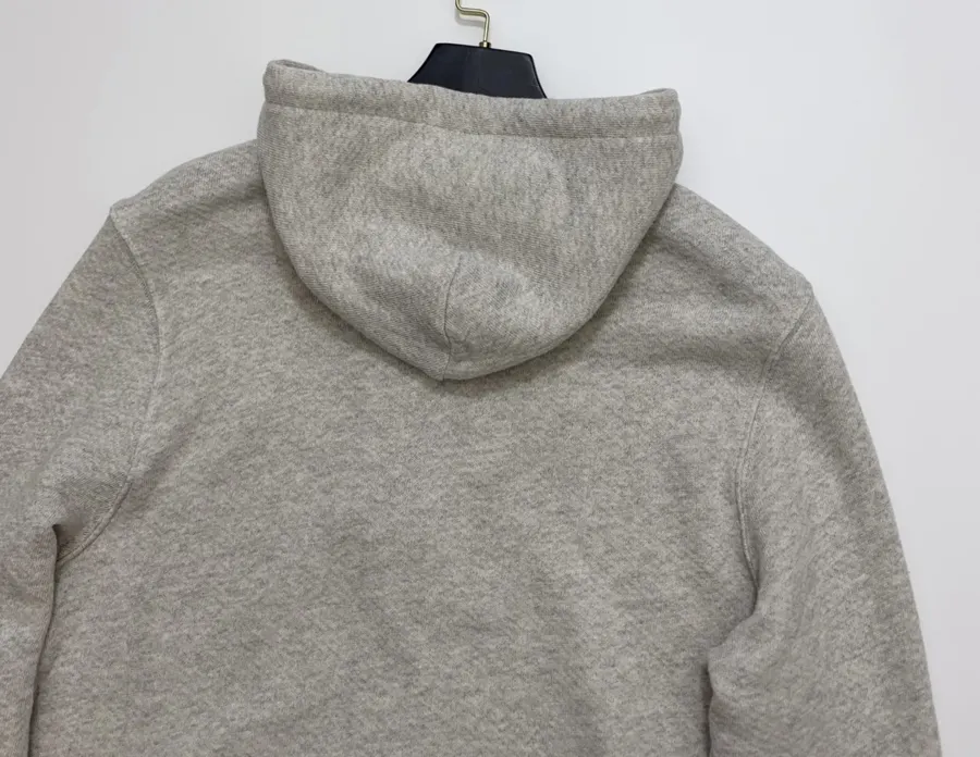 Heather Grey Terry-Lined Zip Hoodie in Heather Grey, product view 15