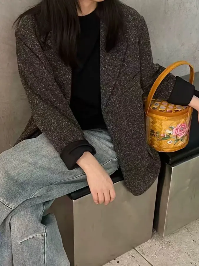 LEMAIRE 西装外套，深灰，商品图 1