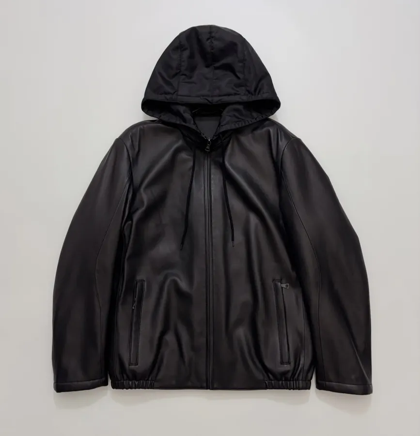 Independent-design detachable hooded premium soft sheepskin jacket in As Shown, product view