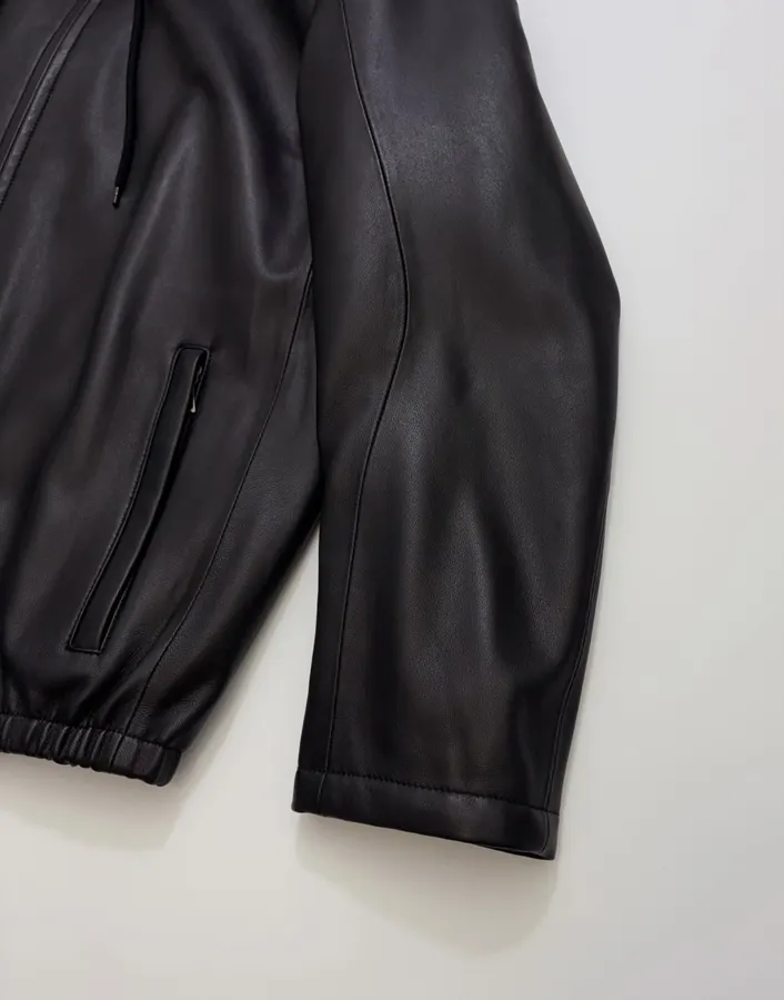 Independent-design detachable hooded premium soft sheepskin jacket in As Shown, product view 07