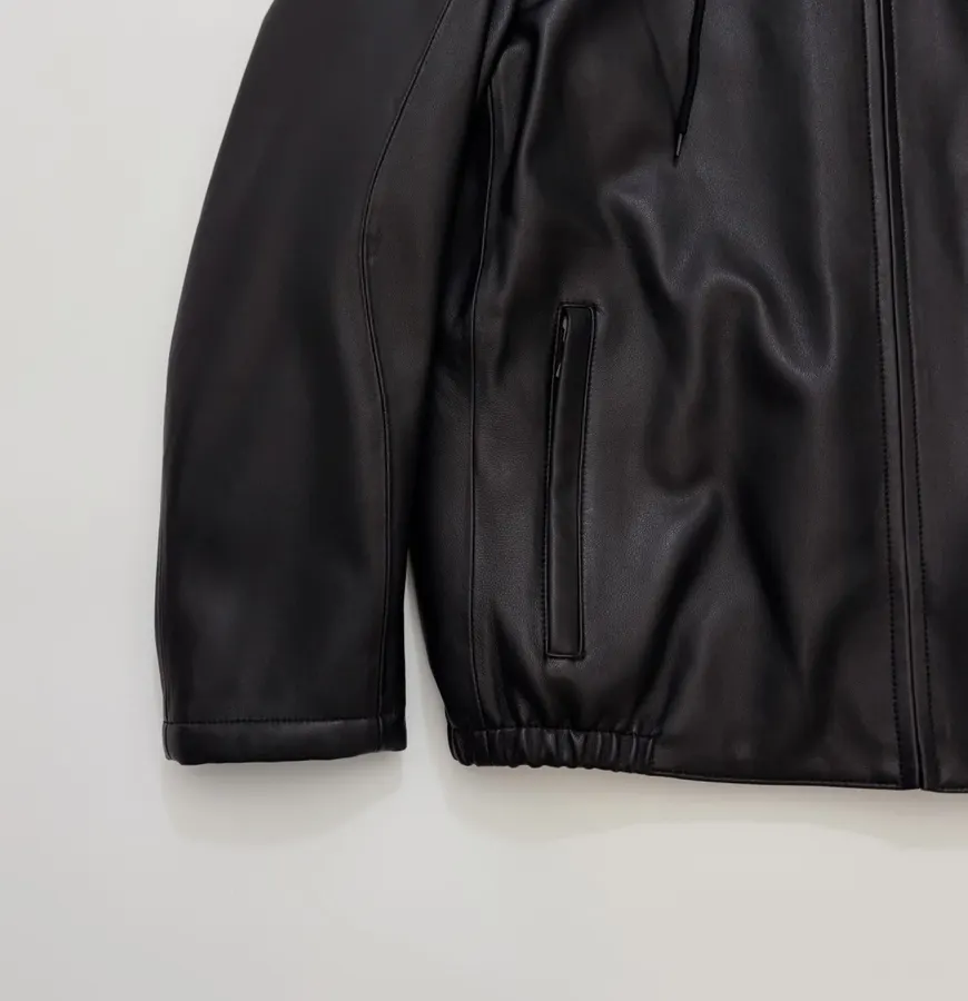 Independent-design detachable hooded premium soft sheepskin jacket in As Shown, product view 12
