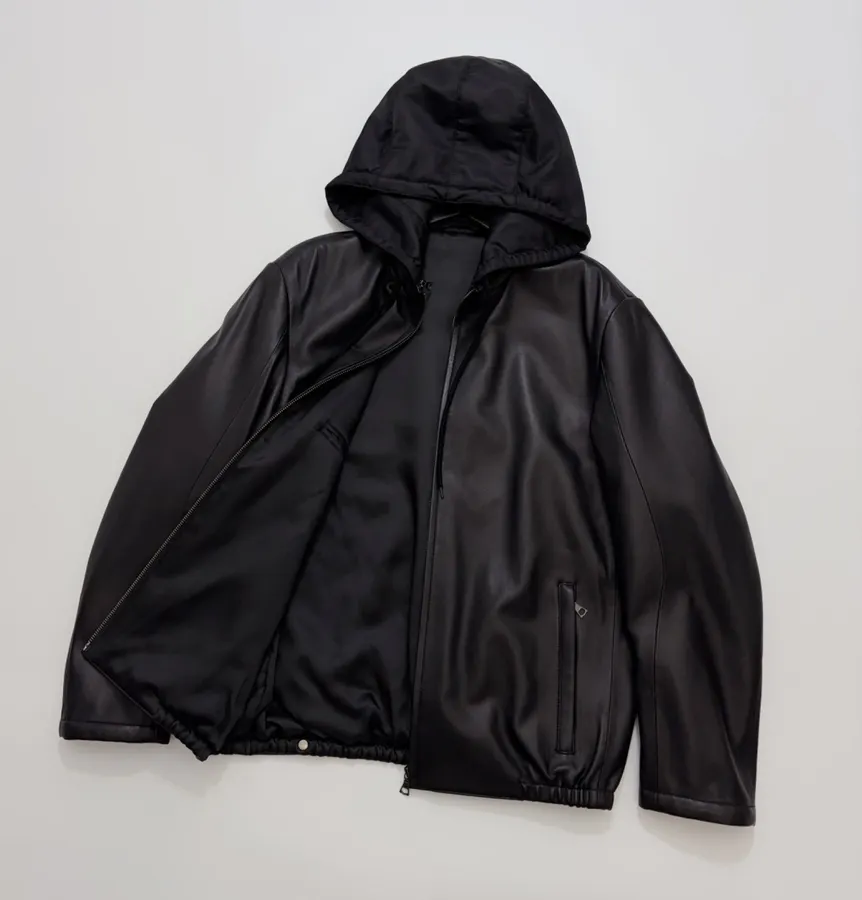 Independent-design detachable hooded premium soft sheepskin jacket in As Shown, product view 16