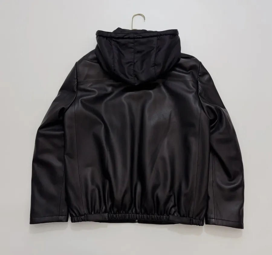 Independent-design detachable hooded premium soft sheepskin jacket in As Shown, product view 20
