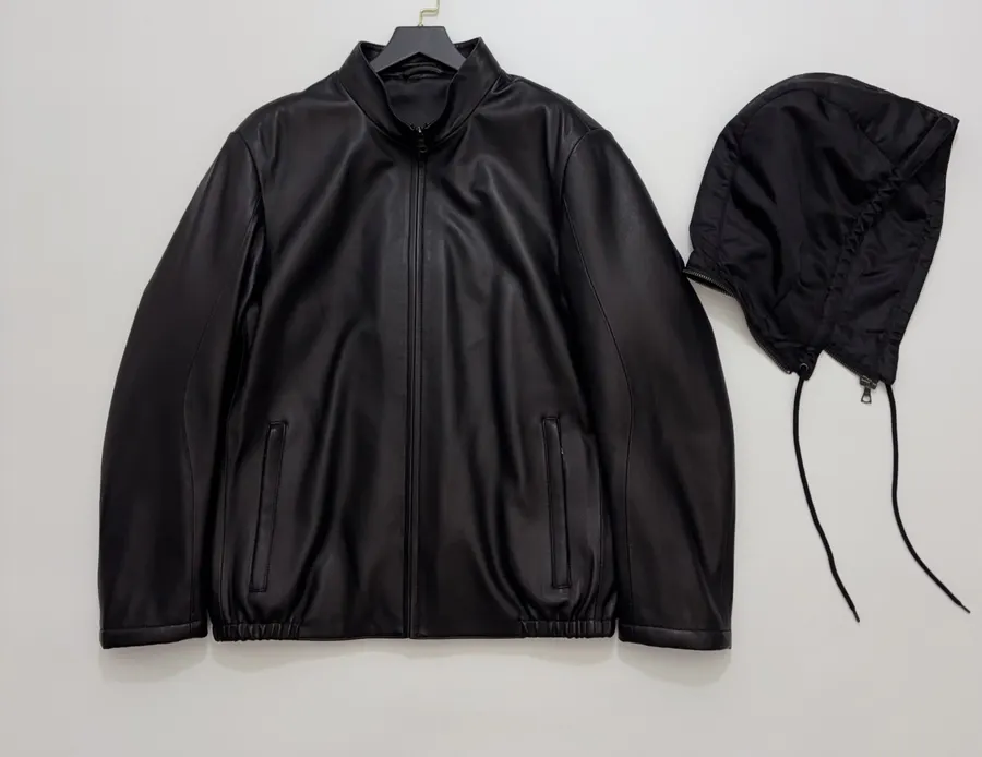Independent-design detachable hooded premium soft sheepskin jacket in As Shown, product view 21