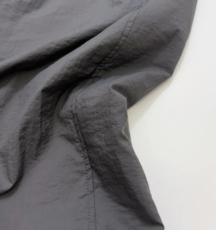 Lightweight warm cotton-style trousers with seaming details, drawstring waist, relaxed straight leg and tapered ankle in As Shown, product view 10