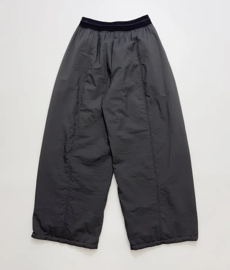 Lightweight warm cotton-style trousers with seaming details, drawstring waist, relaxed straight leg and tapered ankle in As Shown, product view 17