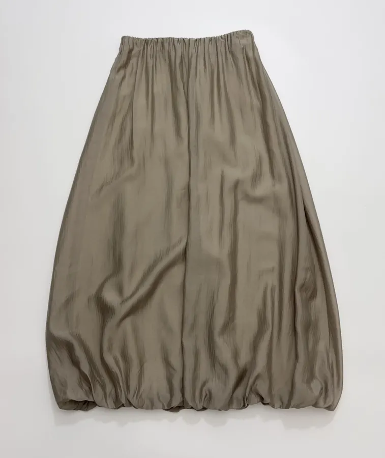 RUOHAN Casual elastic-waist pleated skirt in As Shown, product view