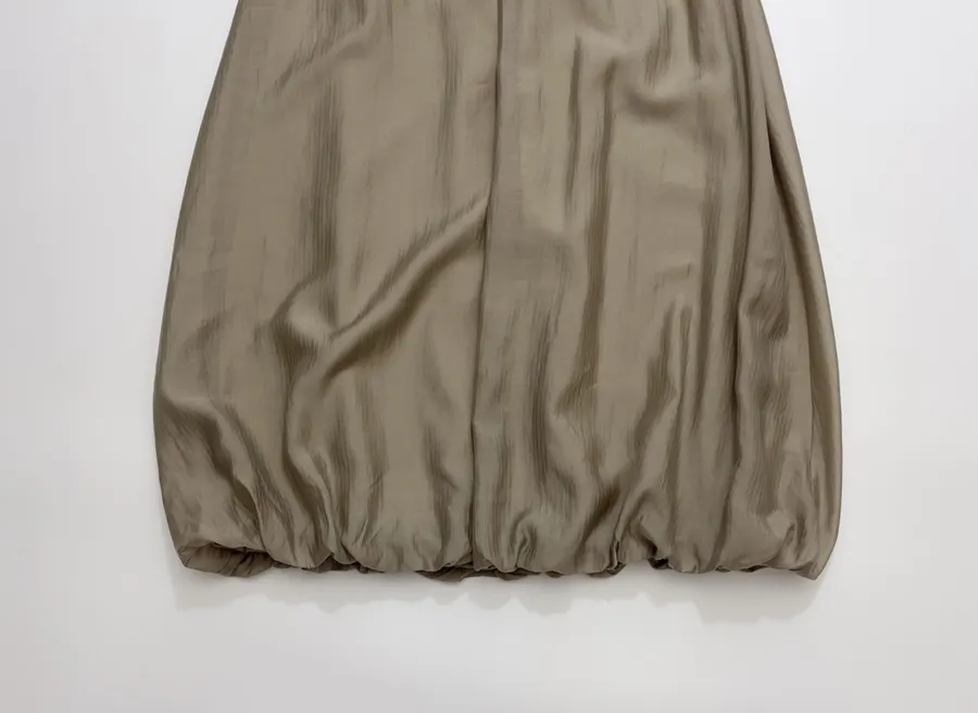 RUOHAN Casual elastic-waist pleated skirt in As Shown, product view 06