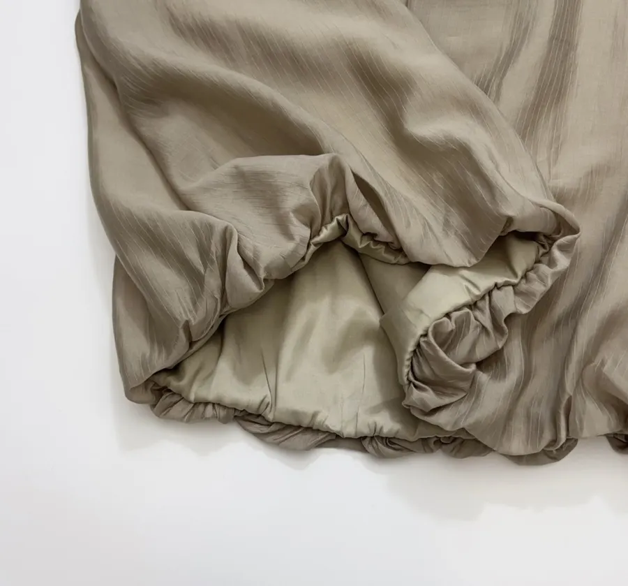 RUOHAN Casual elastic-waist pleated skirt in As Shown, product view 09