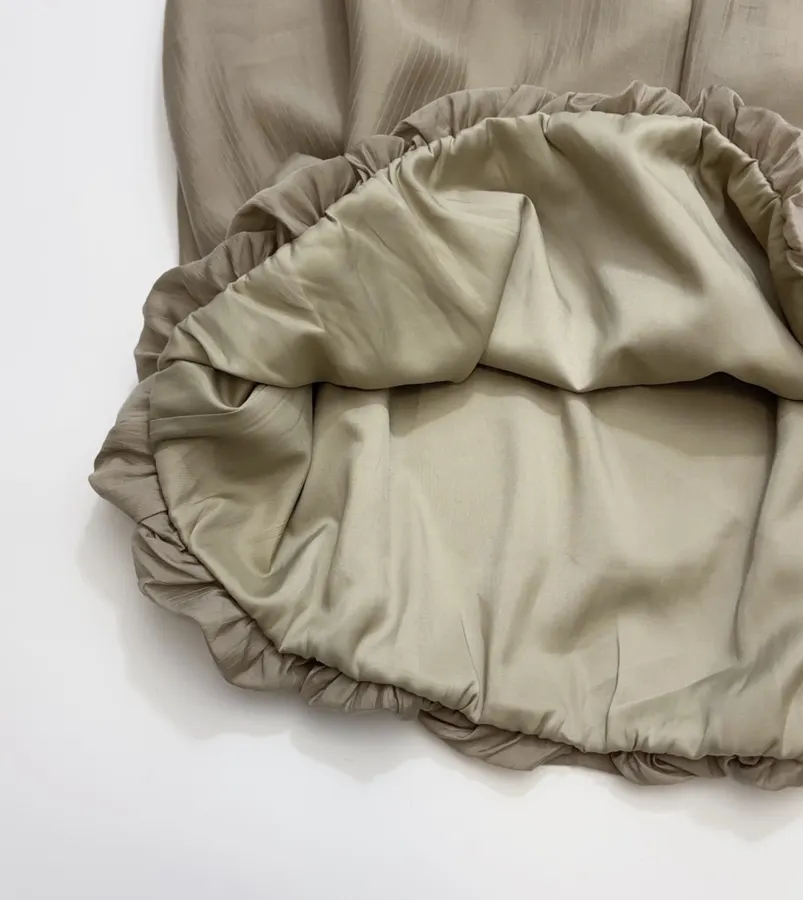 RUOHAN Casual elastic-waist pleated skirt in As Shown, product view 11