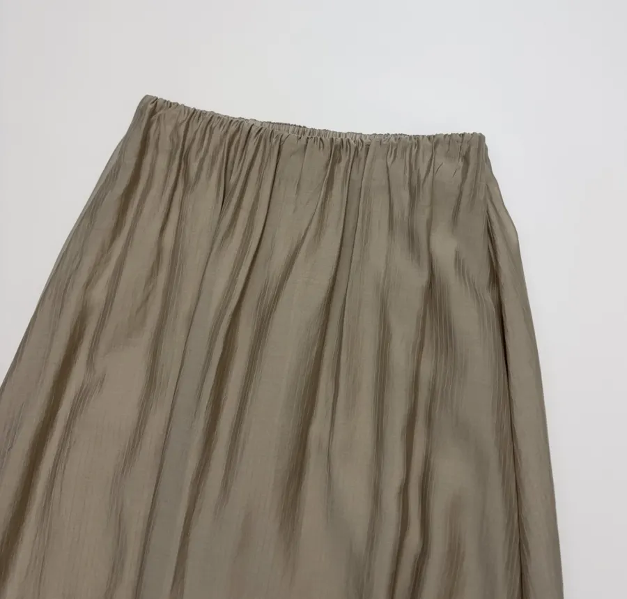 RUOHAN Casual elastic-waist pleated skirt in As Shown, product view 16