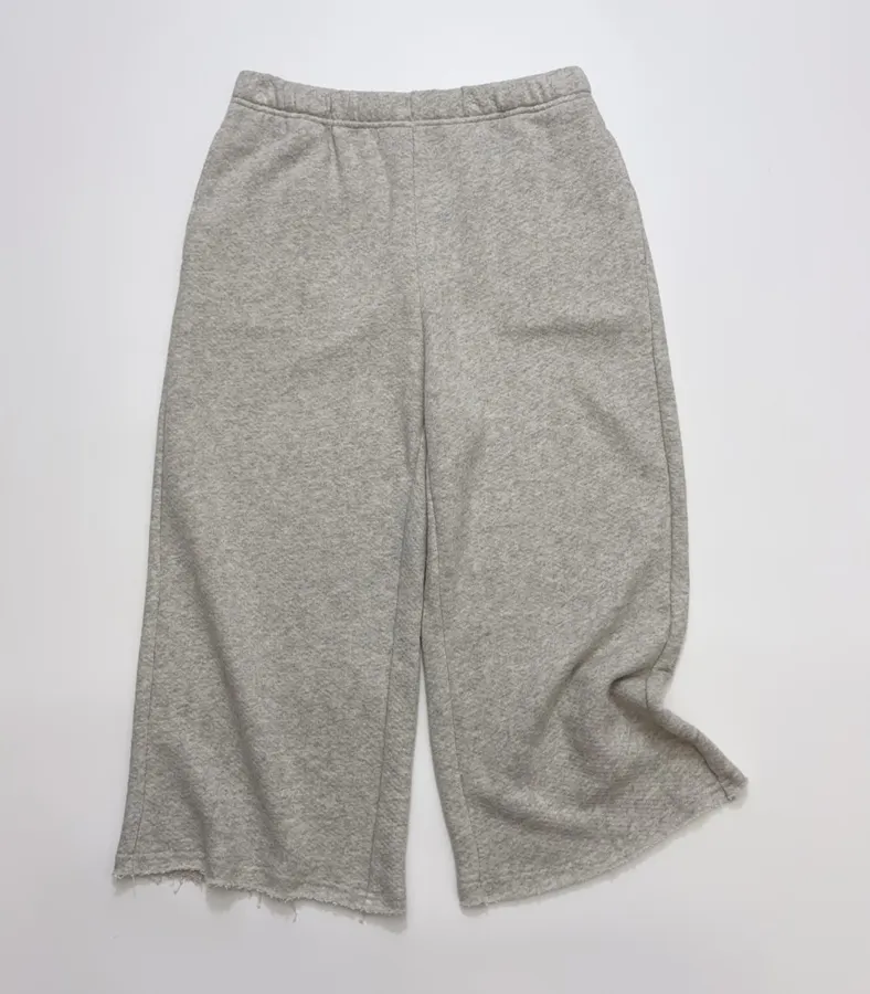 Textured Terry-Lined Stylish Heather Drawstring Waist Pants in As Shown, product view 01