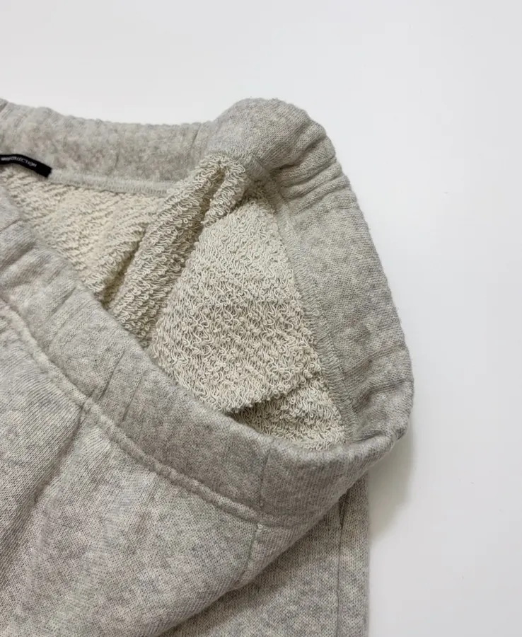 Textured Terry-Lined Stylish Heather Drawstring Waist Pants in As Shown, product view 05