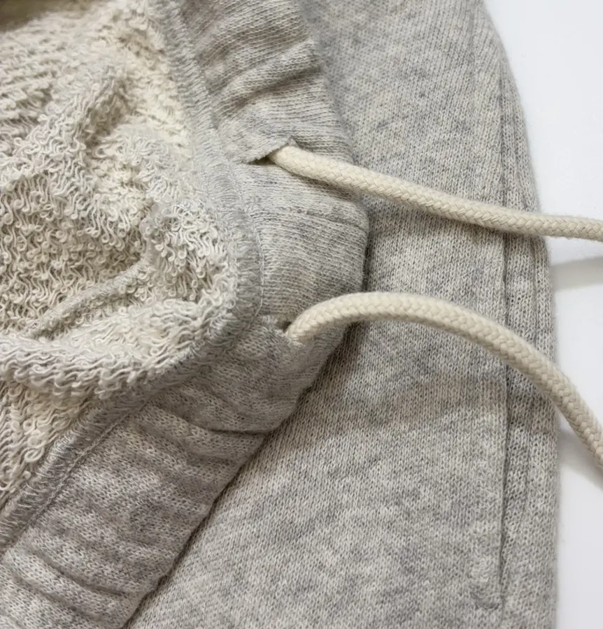 Textured Terry-Lined Stylish Heather Drawstring Waist Pants in As Shown, product view 06