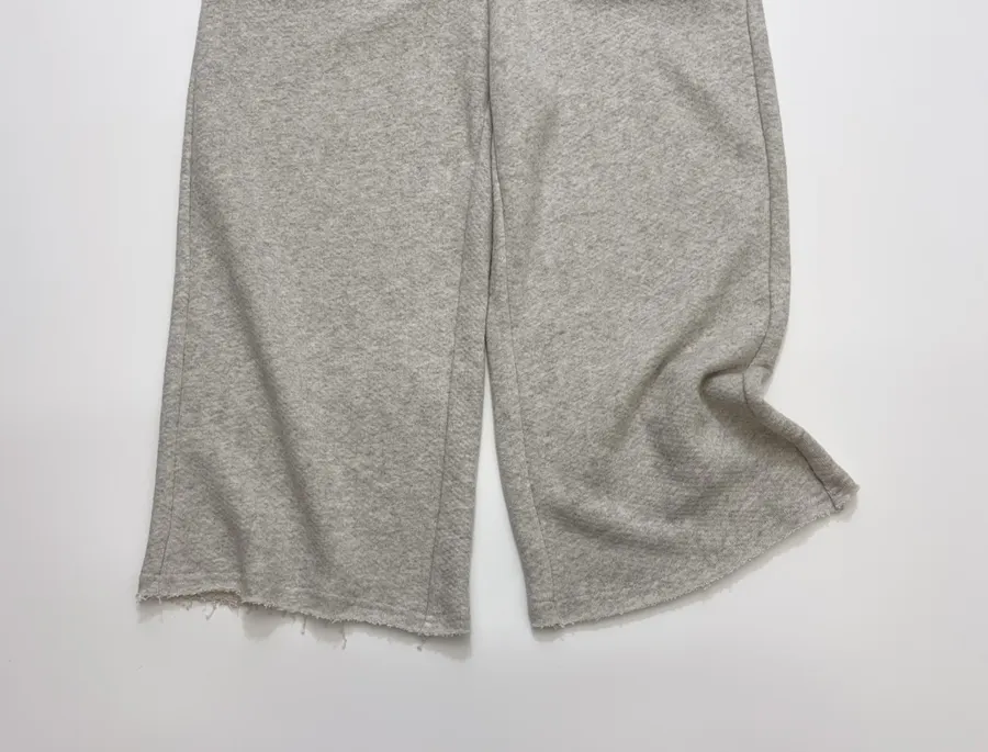 Textured Terry-Lined Stylish Heather Drawstring Waist Pants in As Shown, product view 08
