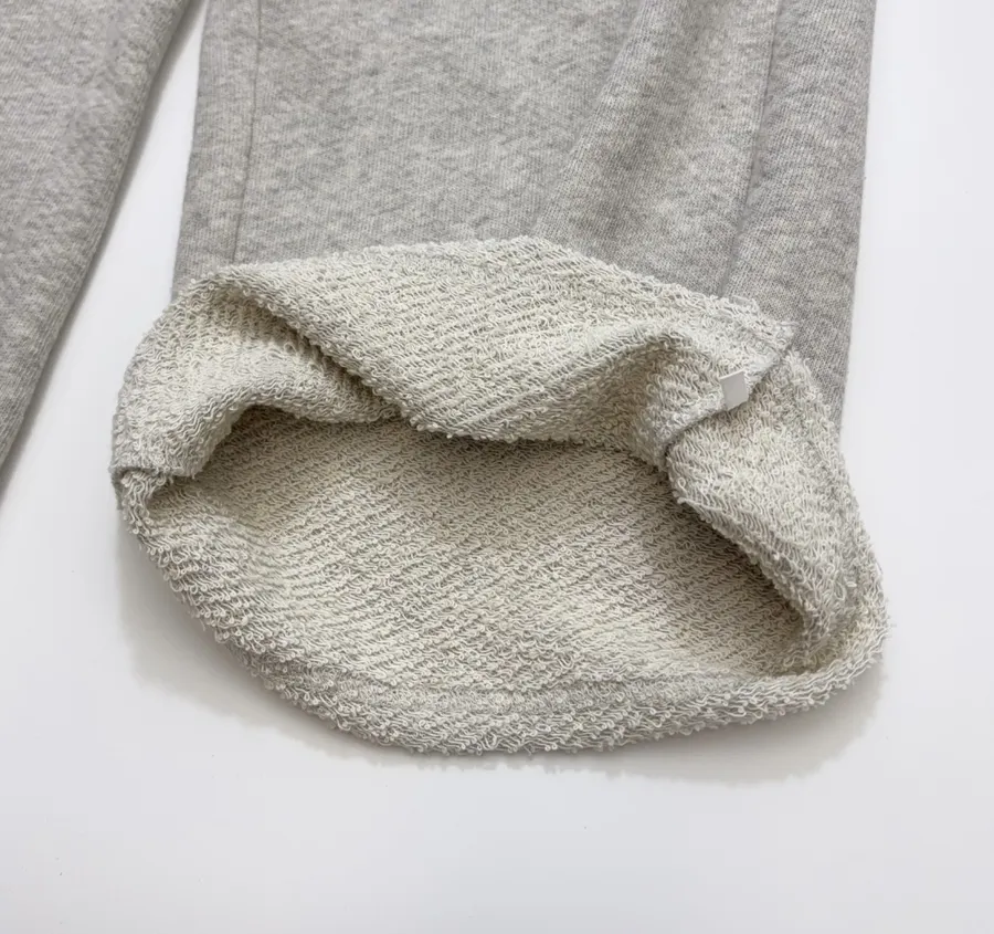 Textured Terry-Lined Stylish Heather Drawstring Waist Pants in As Shown, product view 13
