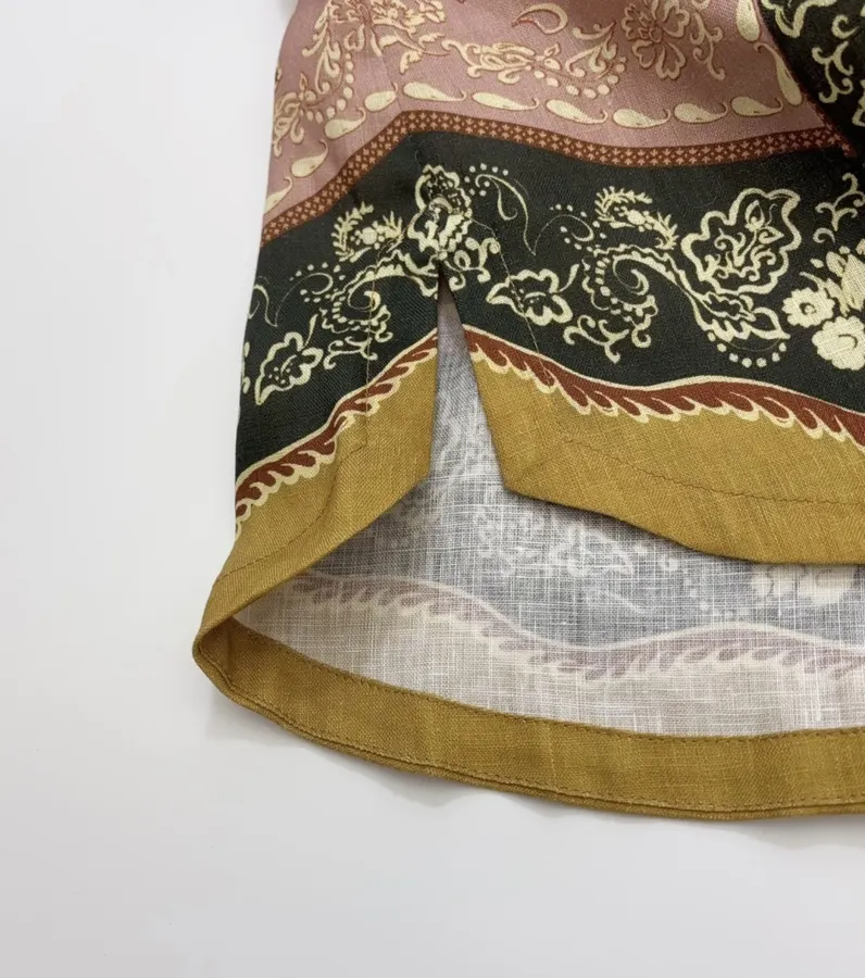 ALEMAIS Contrast-print short-sleeve shirt in As Shown, product view 09