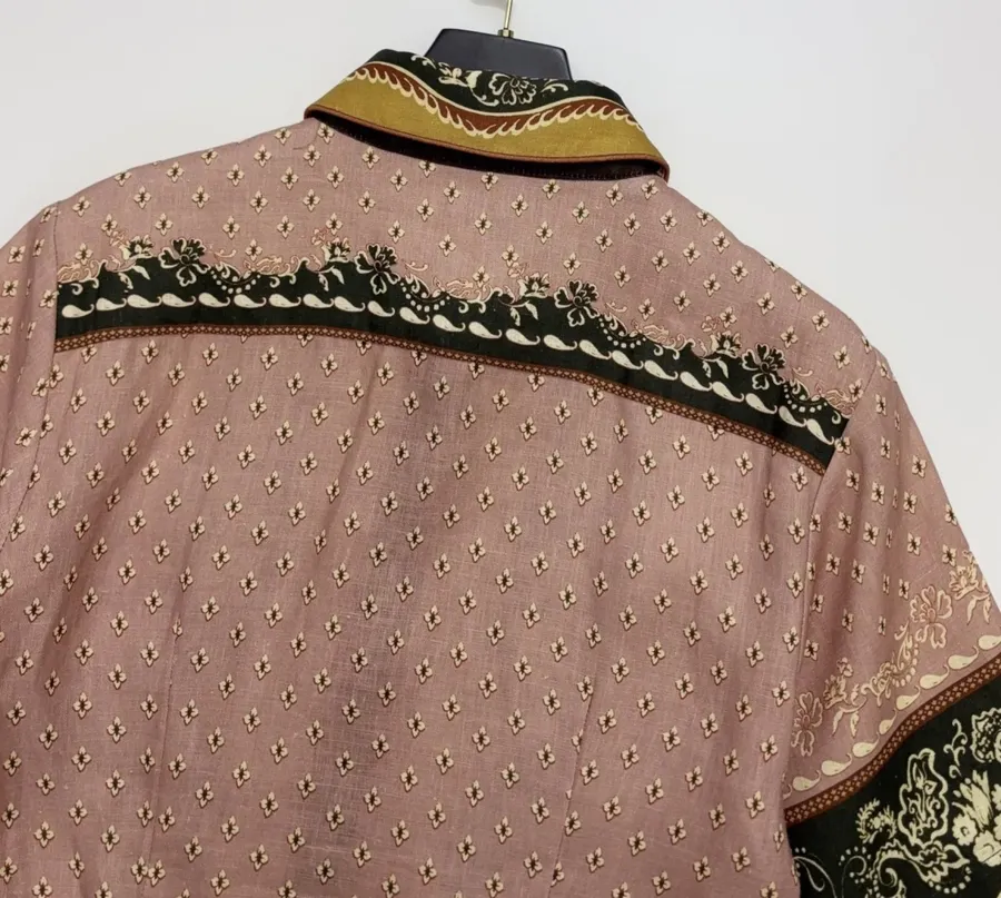 ALEMAIS Contrast-print short-sleeve shirt in As Shown, product view 13