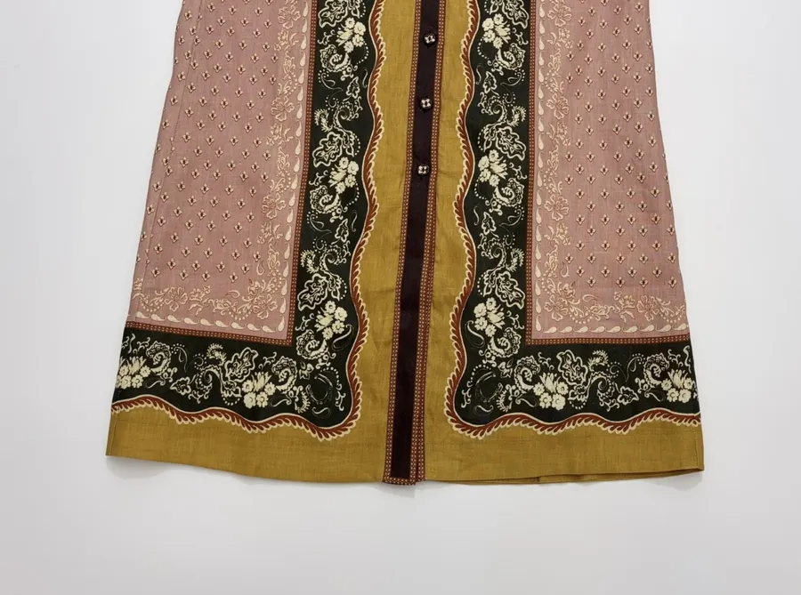 ALEMAIS Contrast-print skirt in As Shown, product view 07