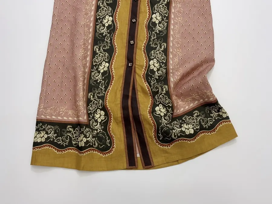 ALEMAIS Contrast-print skirt in As Shown, product view 08