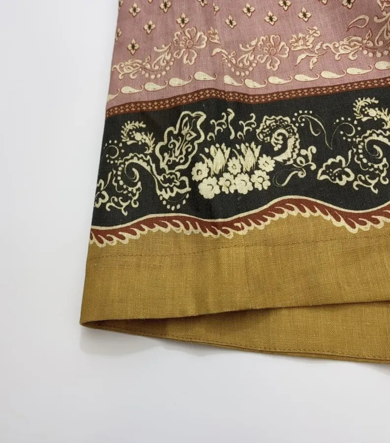 ALEMAIS Contrast-print skirt in As Shown, product view 11