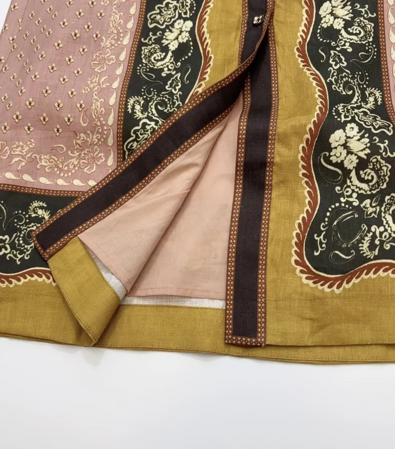 ALEMAIS Contrast-print skirt in As Shown, product view 14